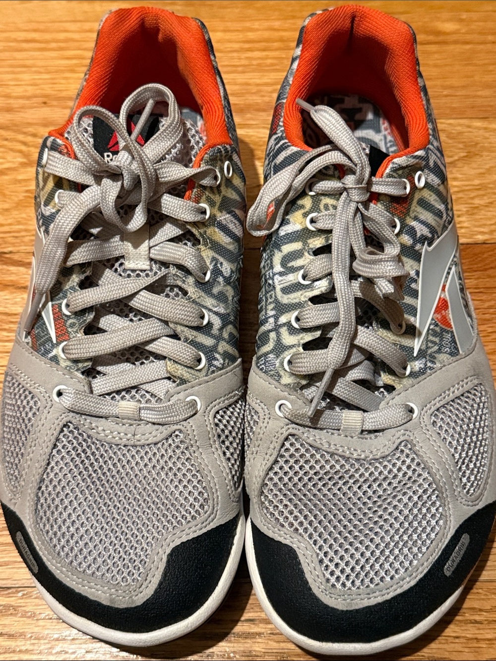 Reebok CrossFit Nano 2.0 Old School Speal Edition Steel Orange Gray Size 9 1/2